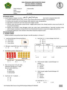 UAS MTK Kelas 1 Semester 2 PDF