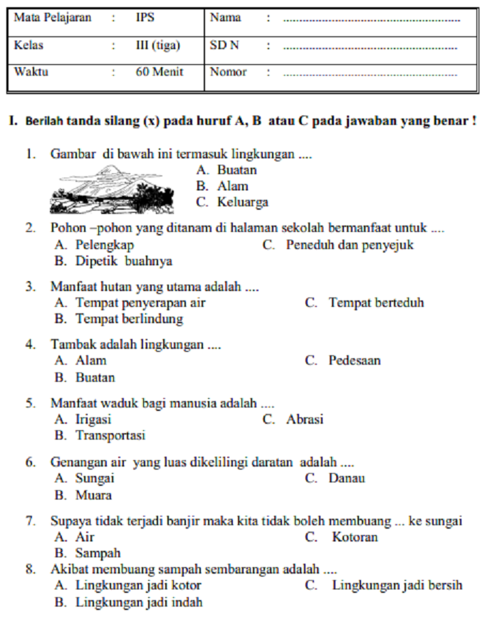 Soal Ips Kelas 3 Sd Dalchaebi