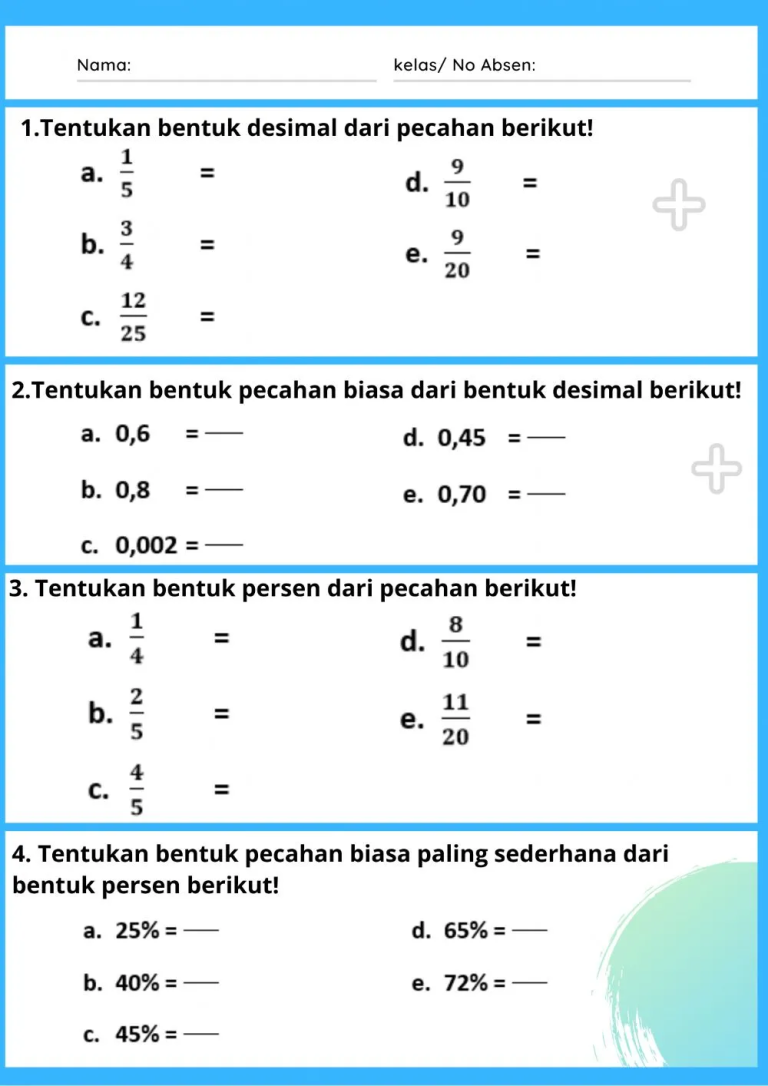 5 Soal Desimal Kelas 4 yang Sering Muncul di Sumatif 1 STS 2026, Wajib Tahu