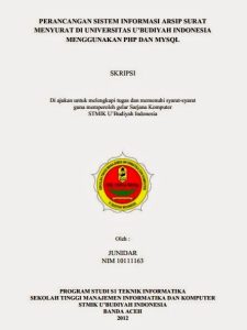 Contoh Proposal Skripsi Teknik Informatika Lengkap Pigura