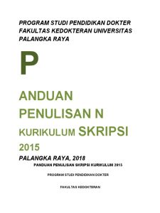Panduan Skripsi Pendidikan Dokter UPR PDF