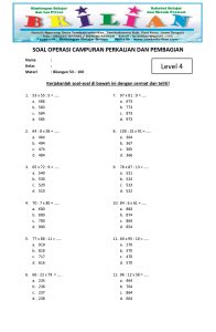 Soal Matematika Kelas 4 Perkalian Dan Pembagian Dalchaebi