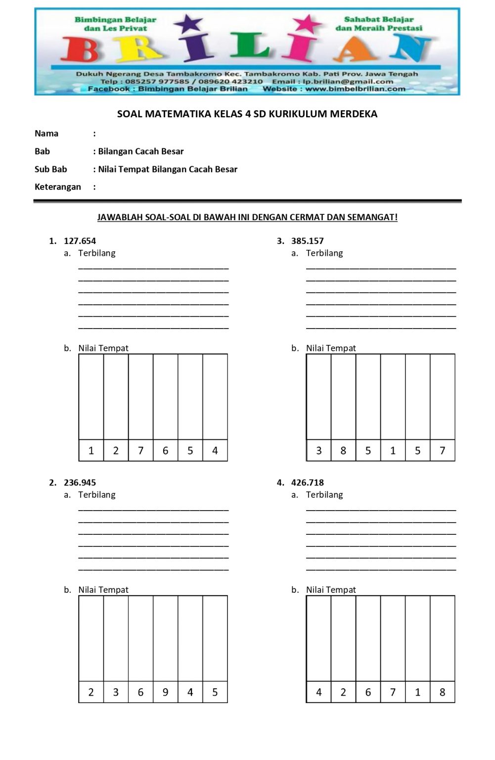 Soal Matematika Kelas 4 - Piffle me Soal Matematika Kelas 4 - Piffle me