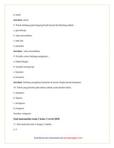 Soal tematik kelas 3 tema 2 subtema 2 PDF