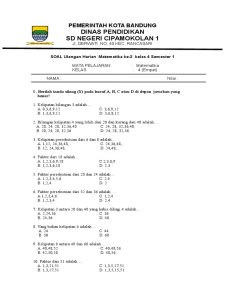 Soal Uts Matematika Kelas 4 Semester 1 Dalchaebi