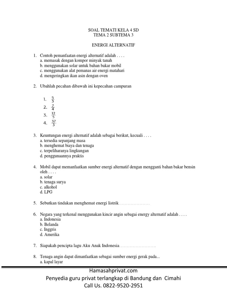 7 Tips Rahasia Menguasai Latihan Soal Tema 2 Subtema 3 Kelas 4 Sebelum Ujian Dimulai