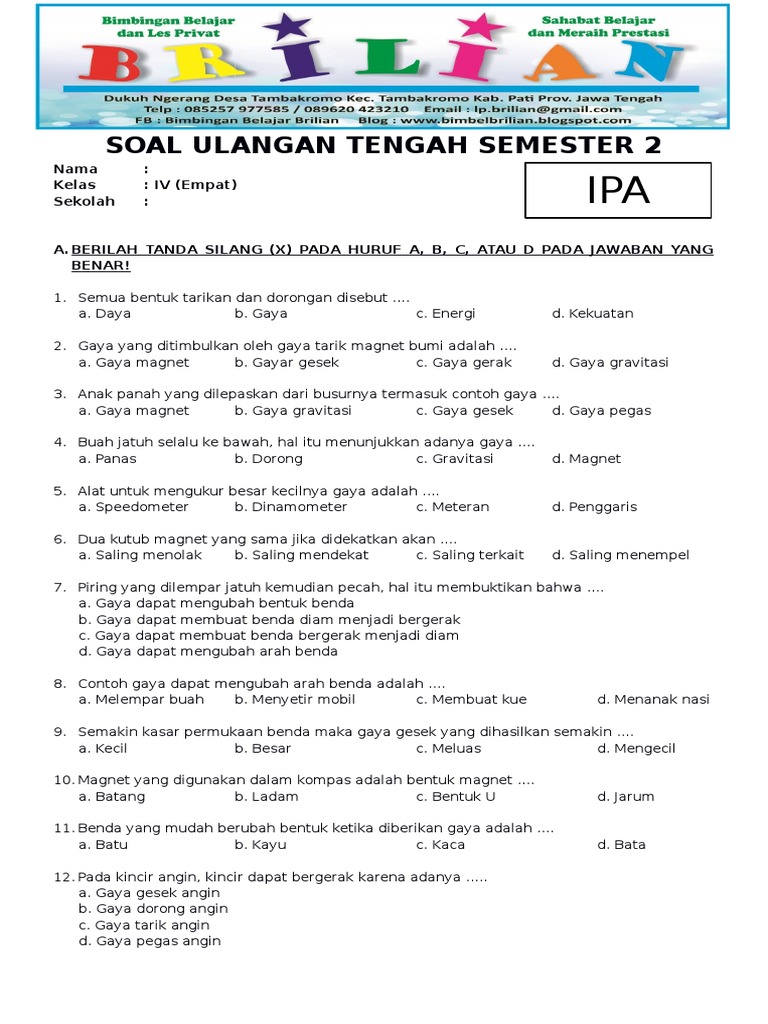 Terbukti! Download soal uas ipa kelas 4 semester 2, 5 Cara Cepat Naikkan Nilai