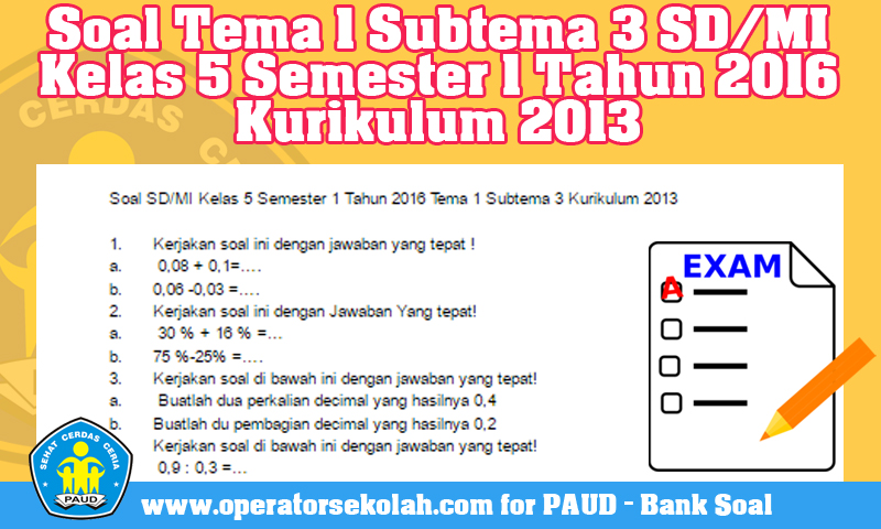 Ternyata Ini Kunci Jawaban Latihan Soal Tema 1 Subtema 3 Kelas 5 Matematika Uraian yang Sering Bikin Salah